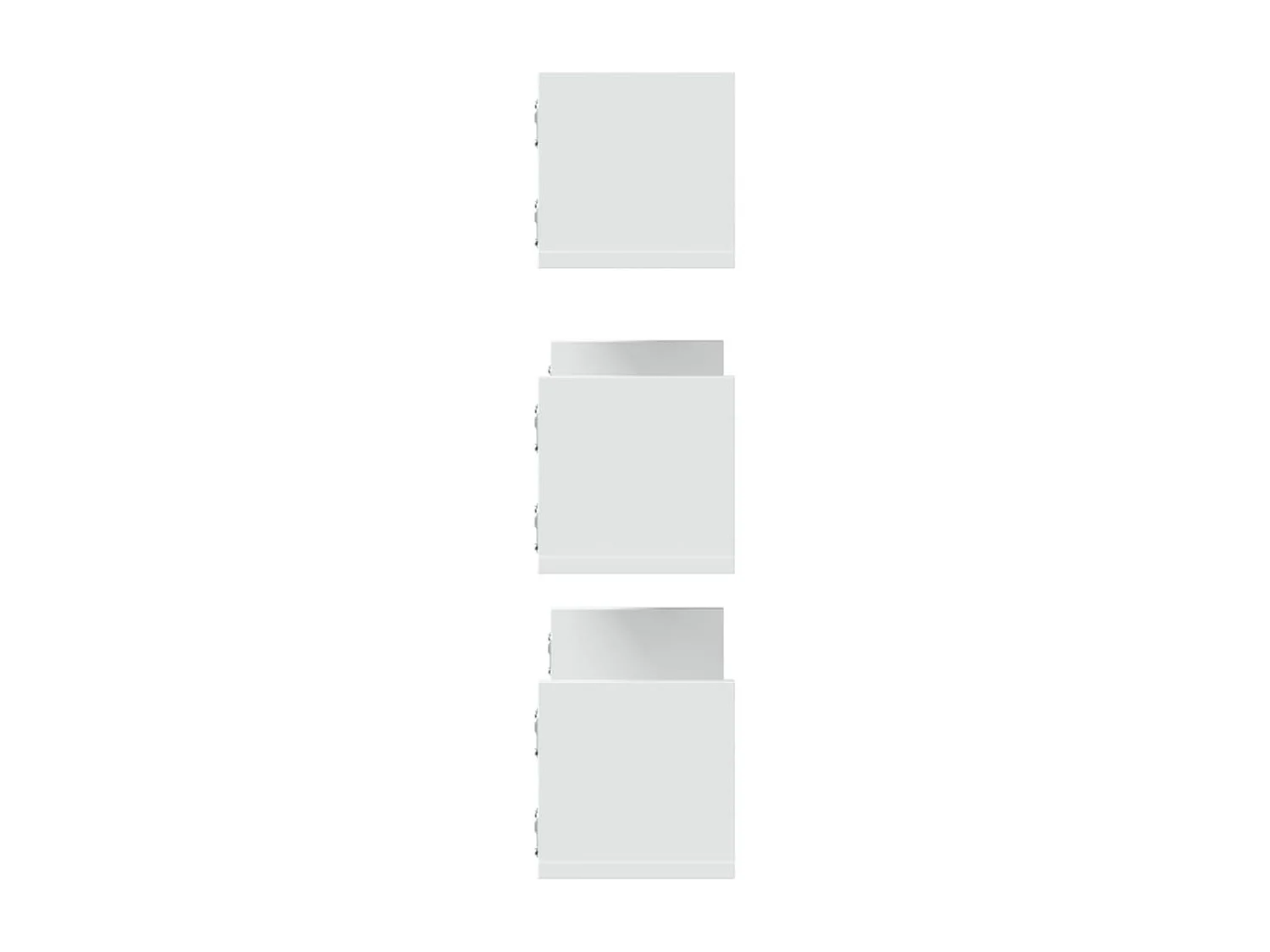 Étagères murales 3 pcs blanc 58x18x18 cm bois d'ingénierie