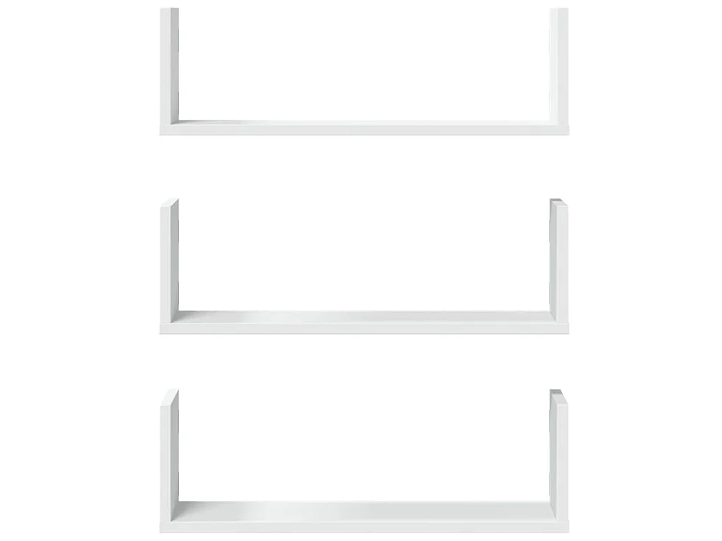 Wandschappen 3 st 58x18x18 cm bewerkt hout wit