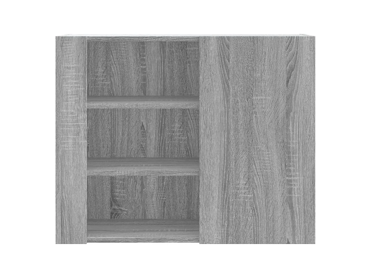 Wandregal Grau Sonoma 75x35x60 cm Holzwerkstoff