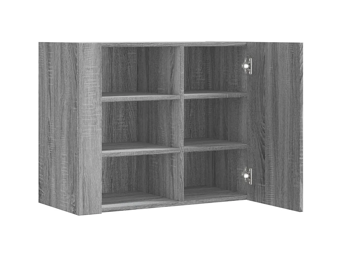 Wandregal Grau Sonoma 75x35x60 cm Holzwerkstoff