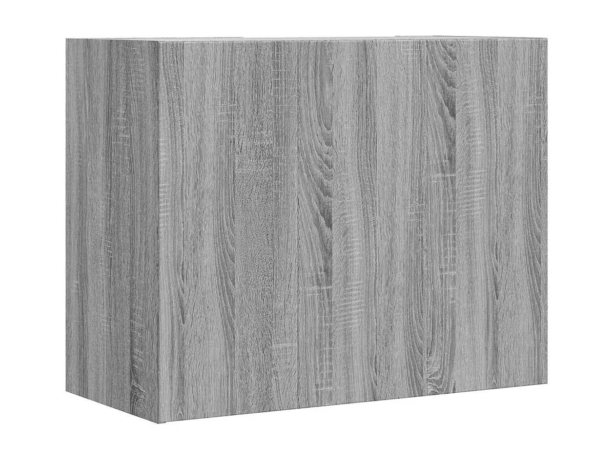 Wandkast 75x35x60 cm bewerkt hout grijs sonoma eikenkleurig