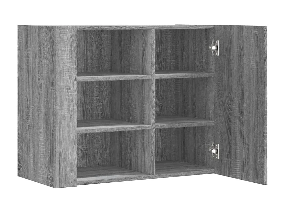 Wandkast 75x35x60 cm bewerkt hout grijs sonoma eikenkleurig