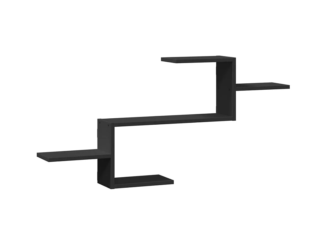 Prateleira de parede 104x15x49 cm derivados de madeira preto