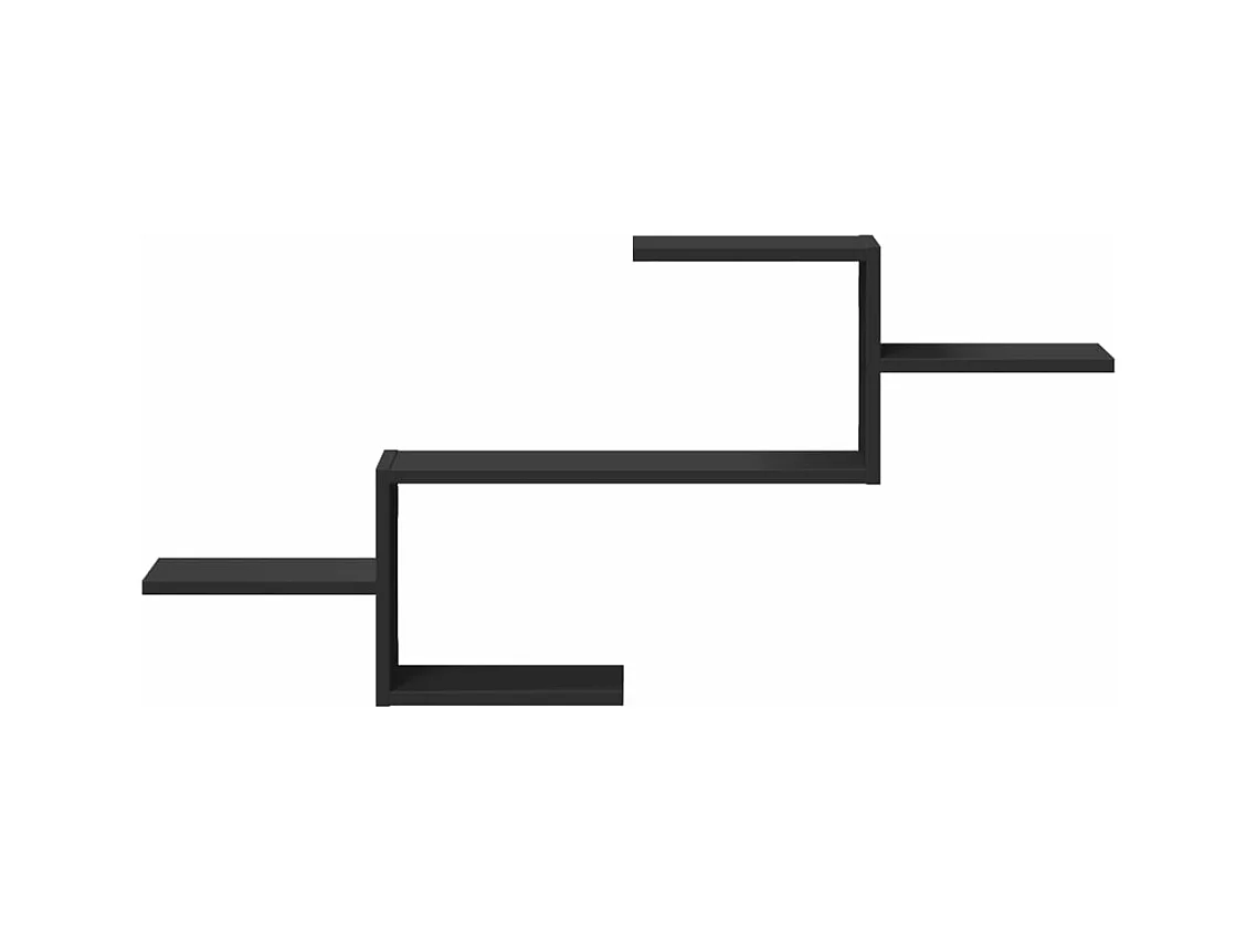 Prateleira de parede 104x15x49 cm derivados de madeira preto