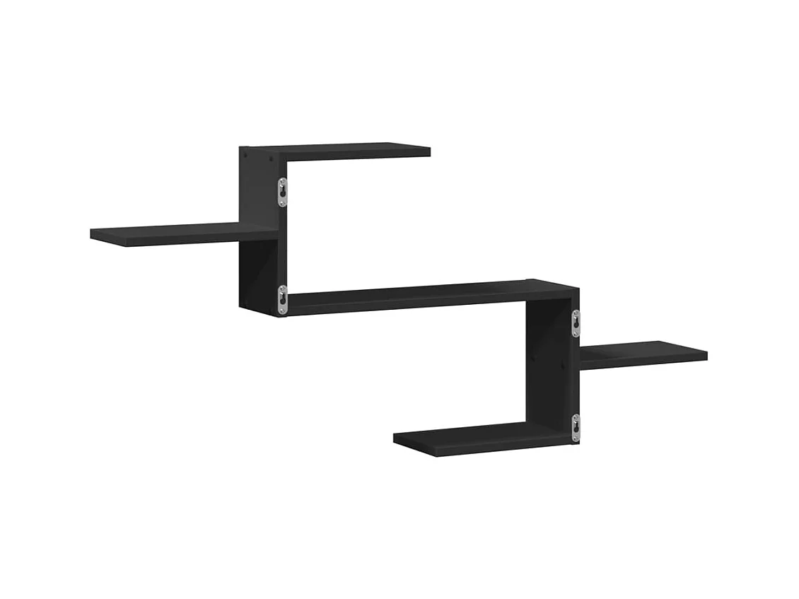 Prateleira de parede 104x15x49 cm derivados de madeira preto