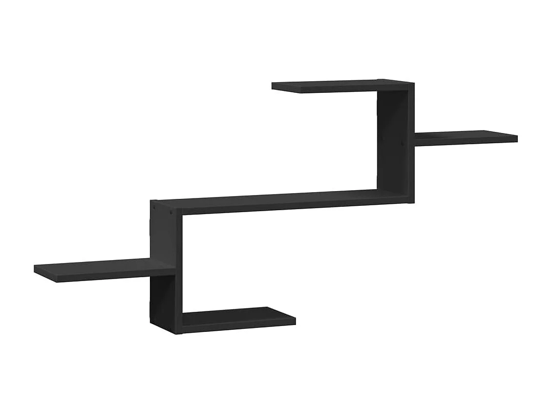 Étagère murale noir 104x15x49 cm bois d'ingénierie