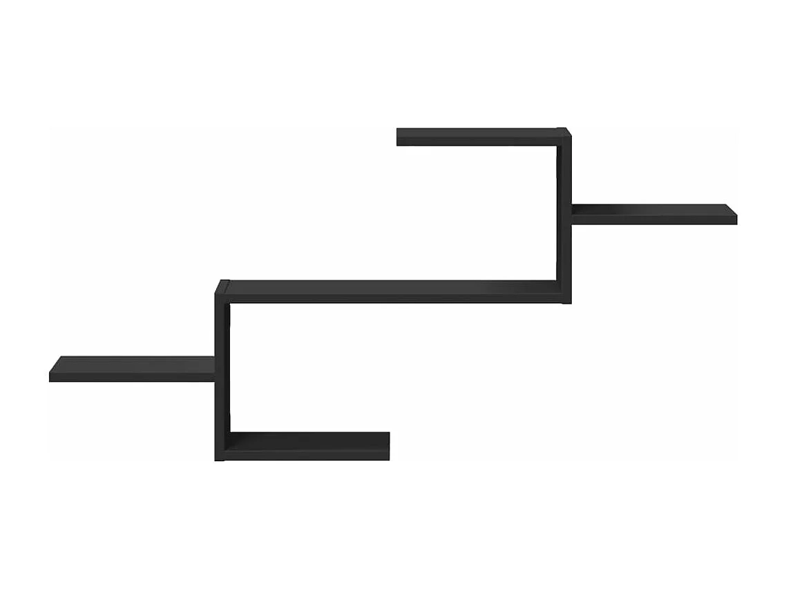 Étagère murale noir 104x15x49 cm bois d'ingénierie