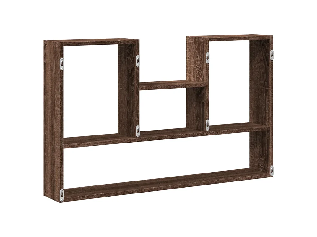 Wandregal Braun Eichen-Optik 99x15x60 cm Holzwerkstoff