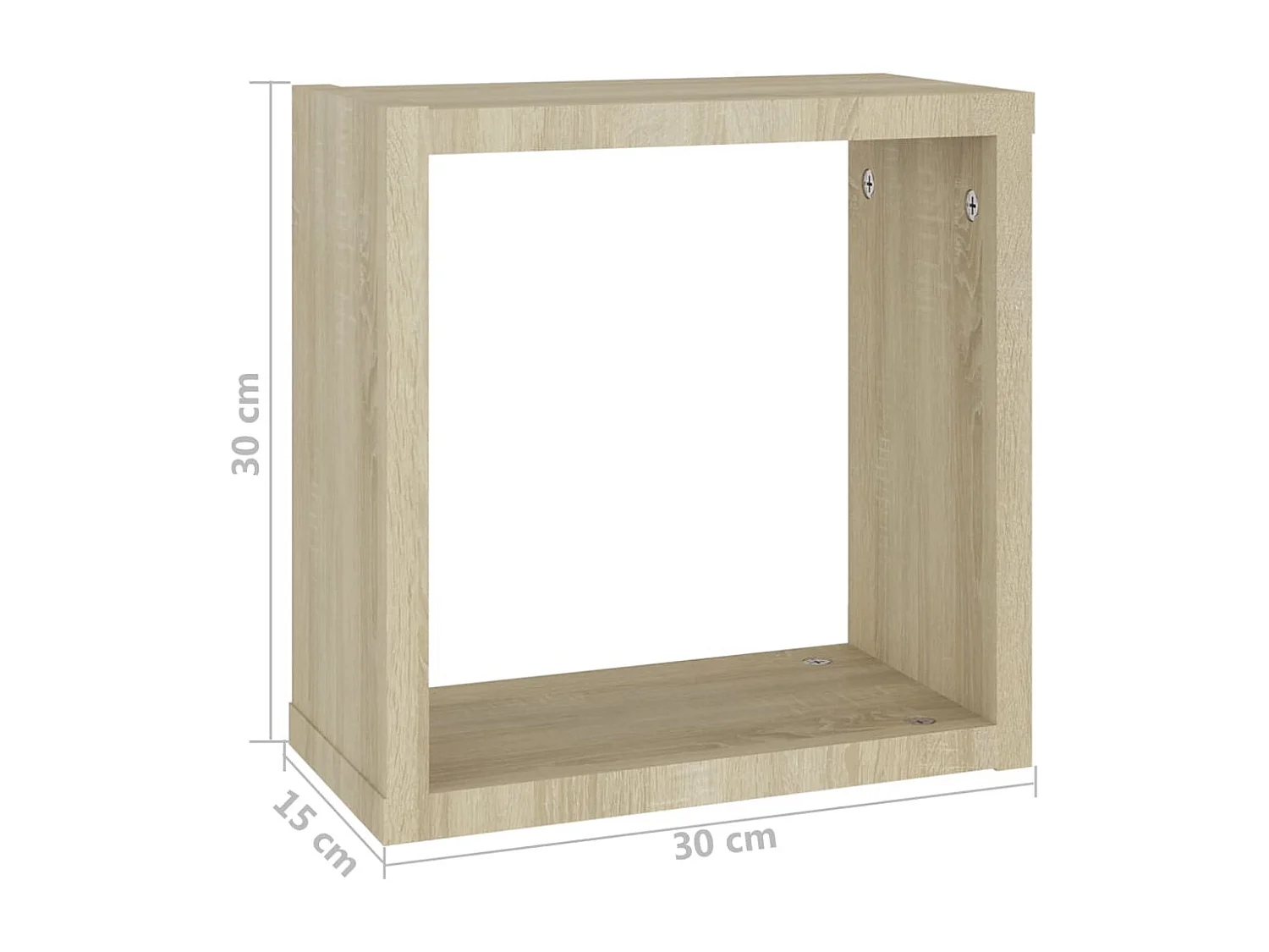 Wandschappen kubus 6 st 30x15x30 cm sonoma eikenkleurig