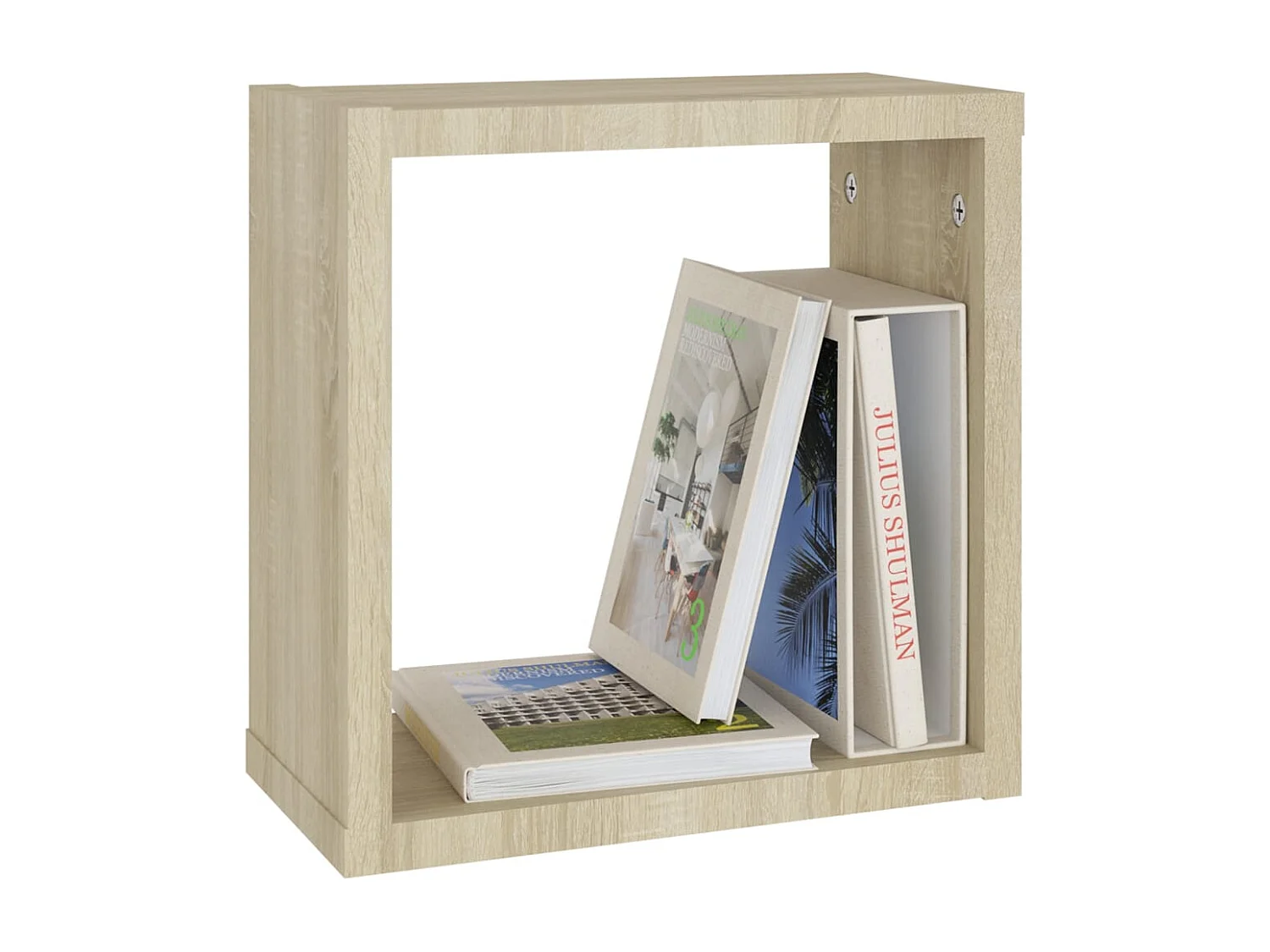 Wandschappen kubus 6 st 30x15x30 cm sonoma eikenkleurig