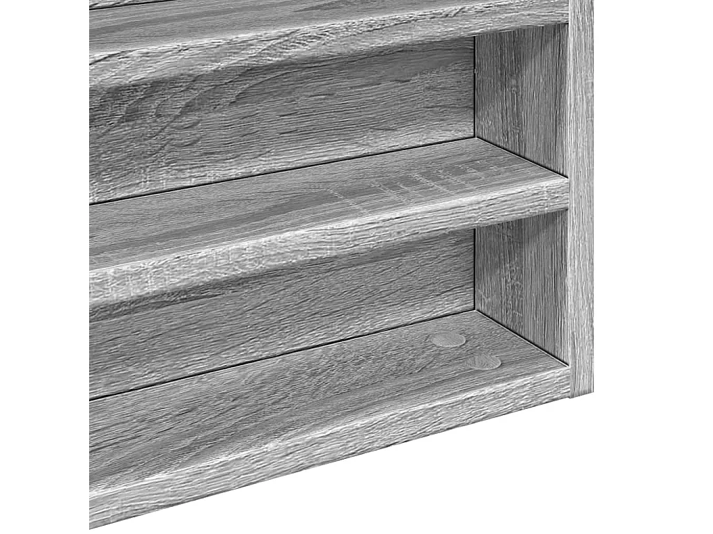 Armário vitrine 80x8,5x58 cm derivados de madeira cinza sonoma