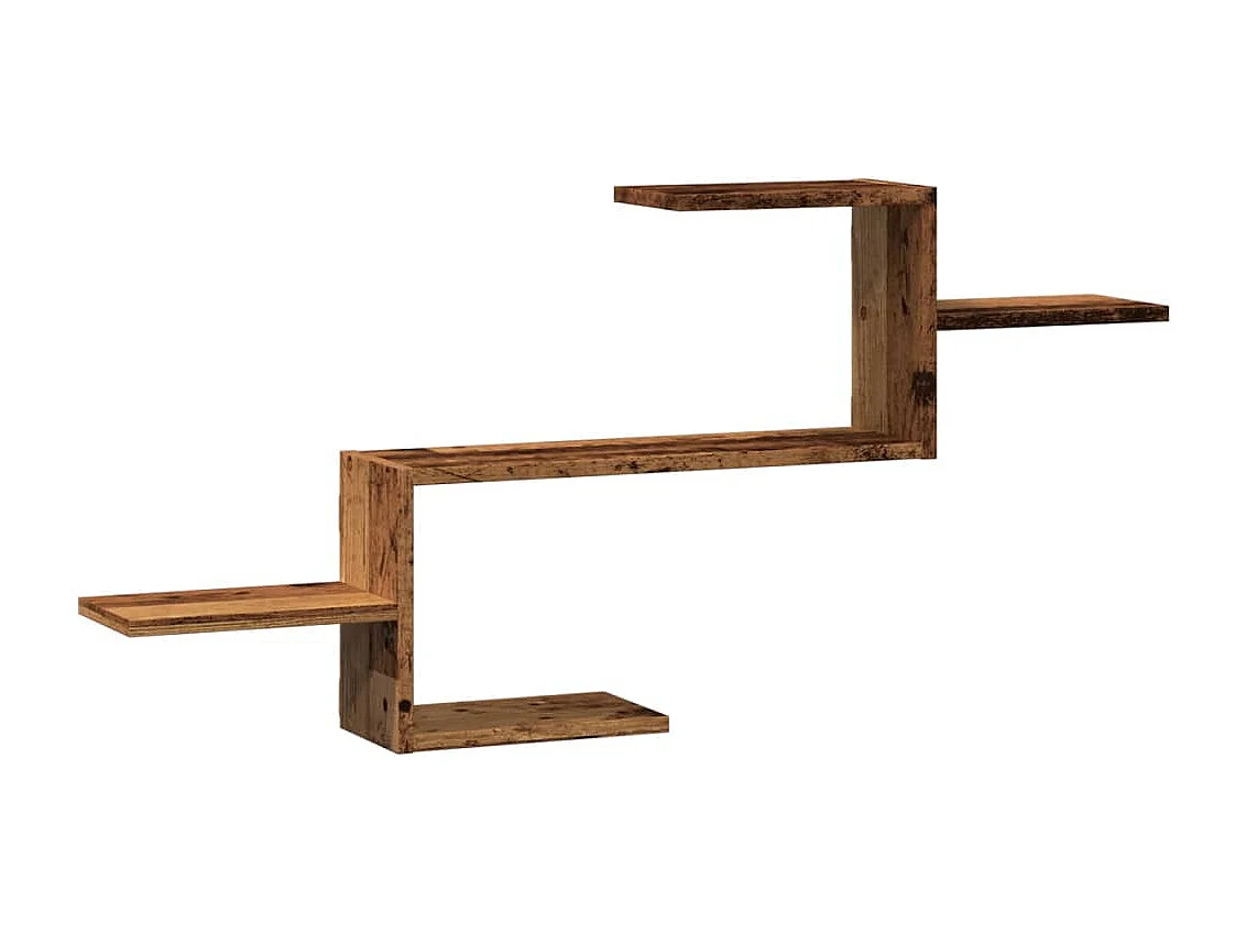 Estante de pared madera de ingeniería envejecida 104x15x49 cm