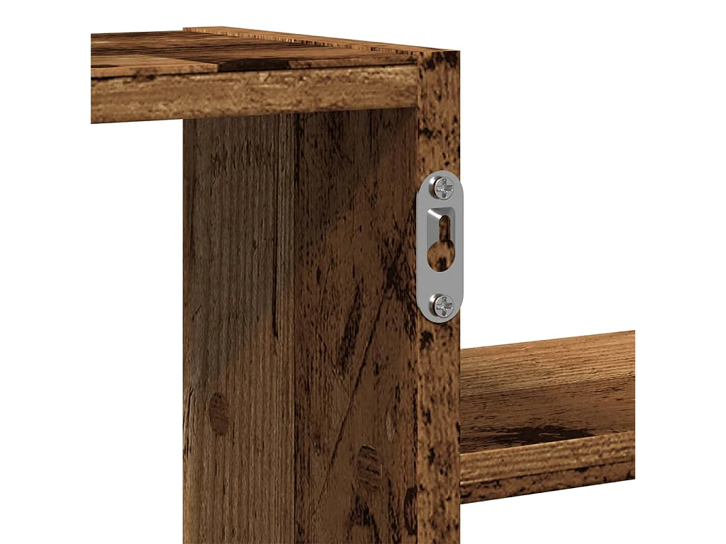 Étagère murale vieux bois 104x15x49 cm bois d'ingénierie