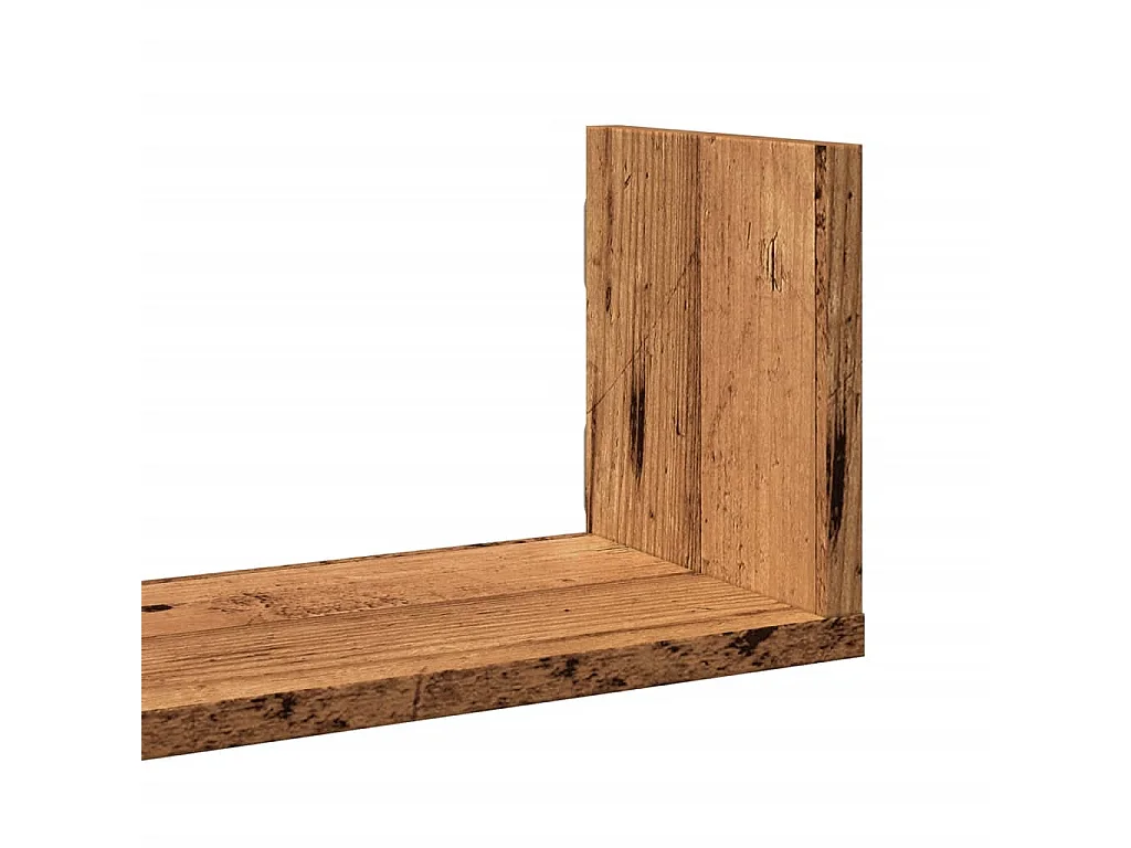 Wandregale 3 Stk. Altholz-Optik 58x18x18 cm Holzwerkstoff