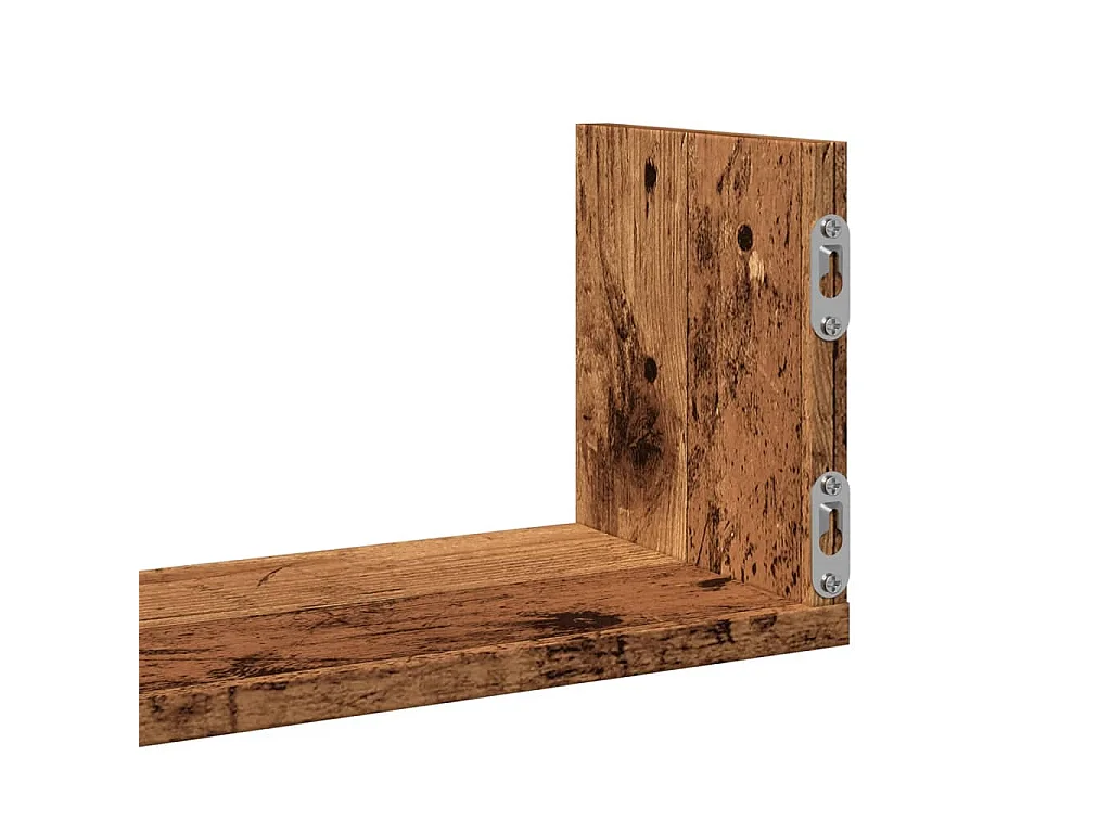 Wandregale 3 Stk. Altholz-Optik 58x18x18 cm Holzwerkstoff