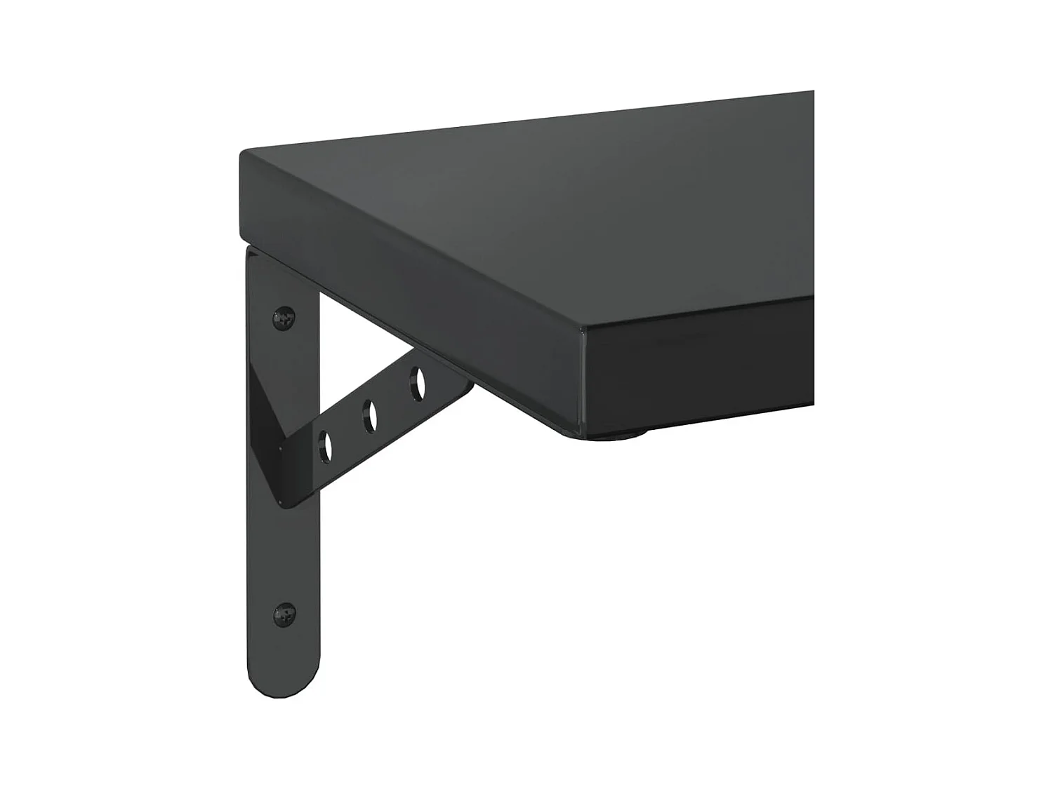 Étagères murales 2 pcs 75x23,5 cm noir acier inoxydable