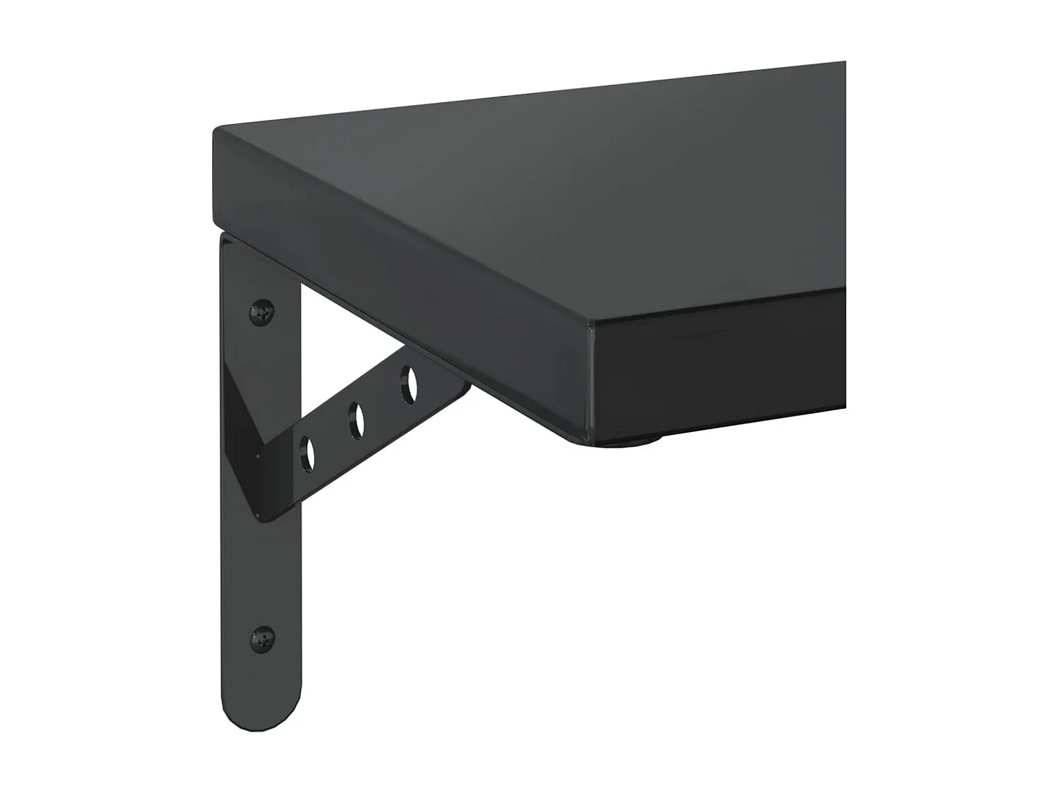 Wandschappen 2 st 75x23,5 cm roestvrijstaal zwart