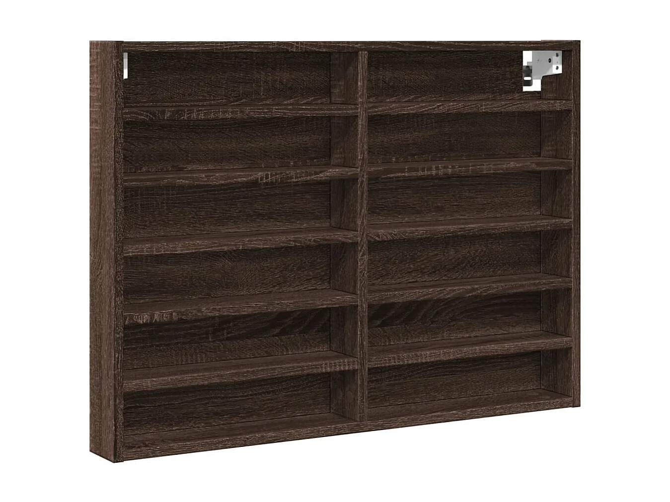 Armadietto Vetrina Rovere Marrone 80x8,5x58cm Legno Multistrato