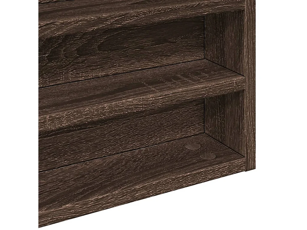 Armadietto Vetrina Rovere Marrone 80x8,5x58cm Legno Multistrato
