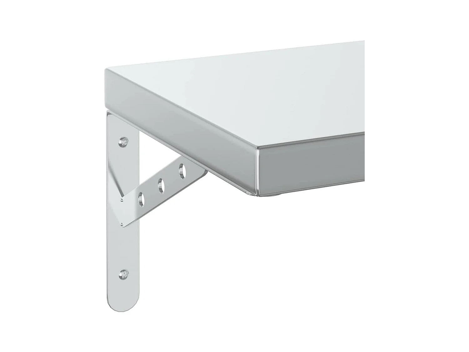 Étagères murales 2 pcs 100x23,5 cm argenté acier inoxydable