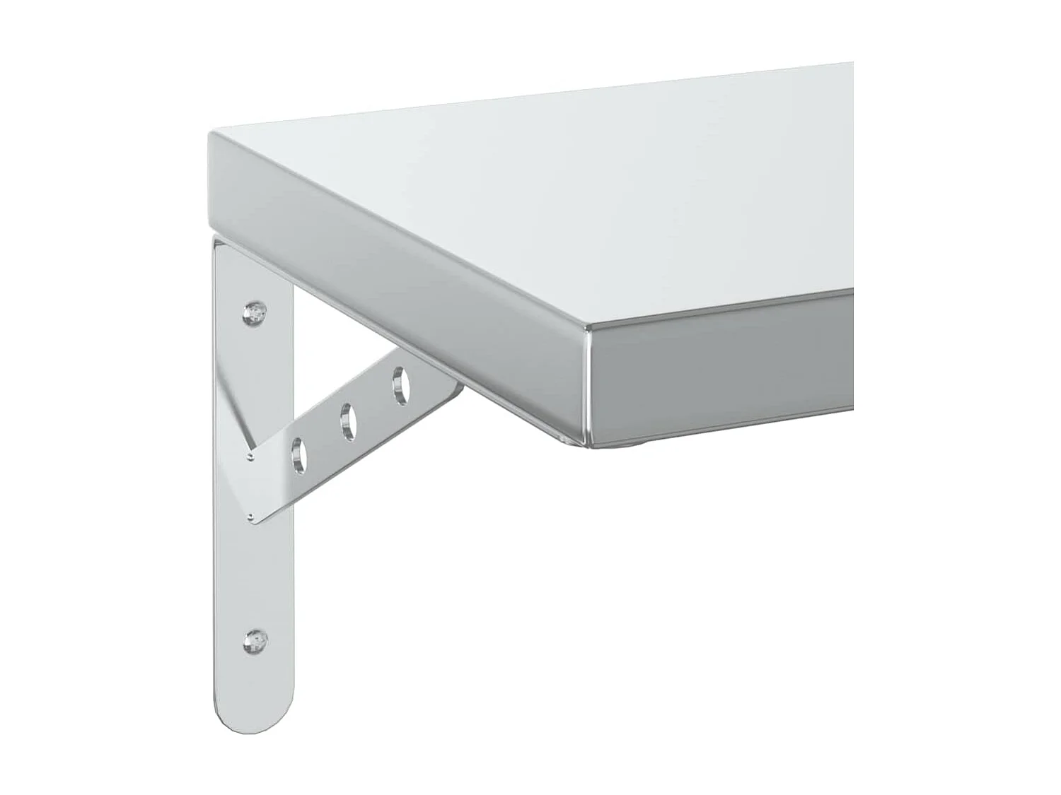 Étagères murales 2 pcs 100x23,5 cm argenté acier inoxydable