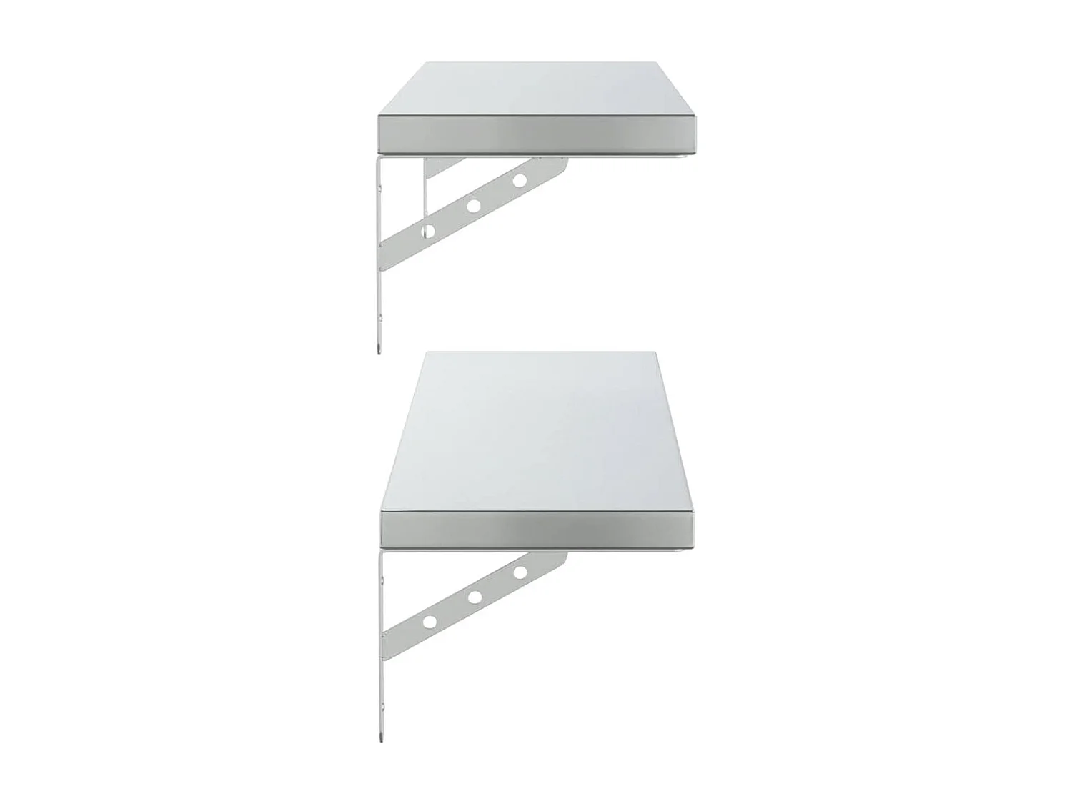 Étagères murales 2 pcs 100x23,5 cm argenté acier inoxydable