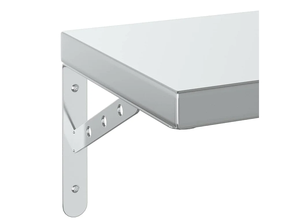Étagères murales 2 pcs 100x23,5 cm argenté acier inoxydable