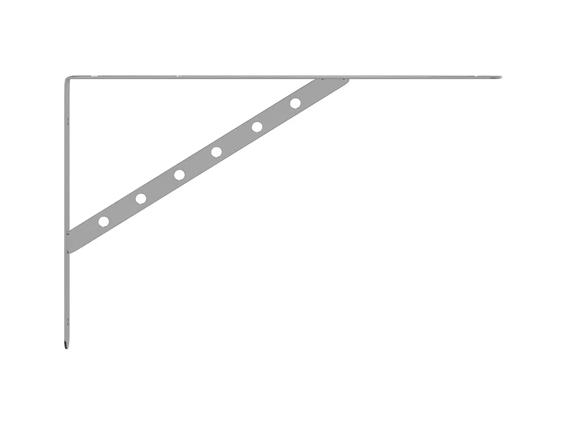 Regalträger 4 Stk. 40x2,5x25 cm Silbern Edelstahl