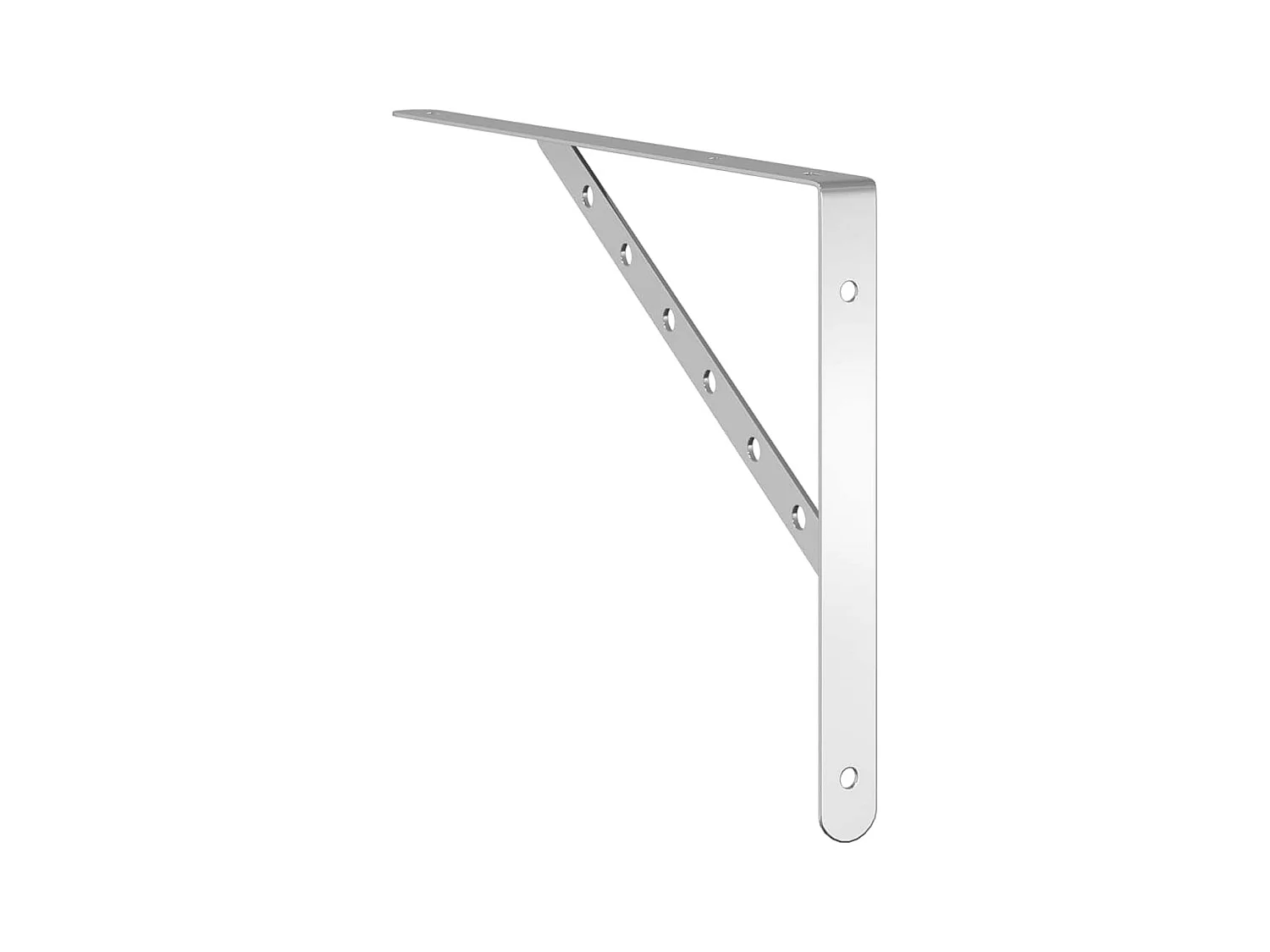 Regalträger 4 Stk. 40x2,5x25 cm Silbern Edelstahl