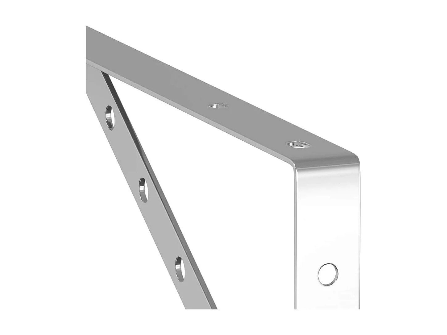 Plankdragers 4 st 40x2,5x25 cm roestvrijstaal zilverkleurig