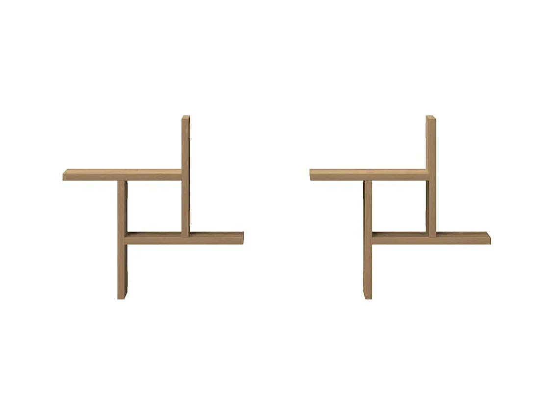 Étagères murales 2 pcs chêne artisanal bois d'ingénierie