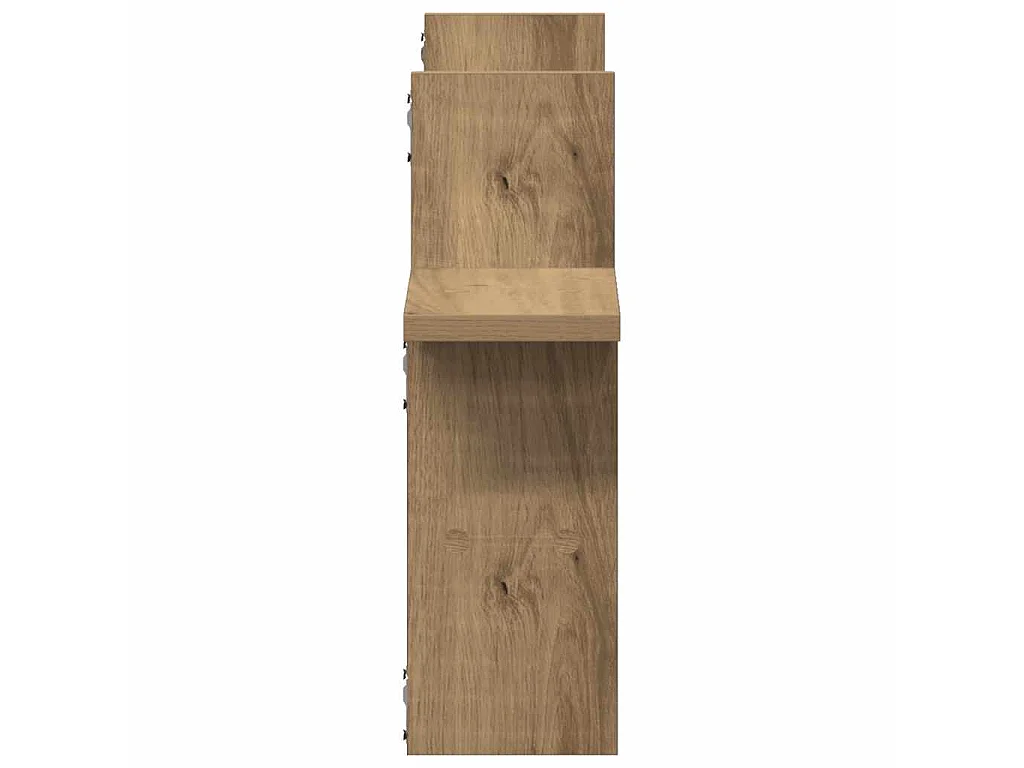 Wandregale 2 Stk. Artisan-Eiche 38x12x38 cm Holzwerkstoff