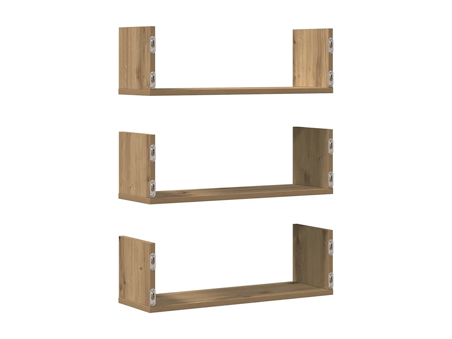 Étagères murales 3 pcs chêne artisanal bois d'ingénierie