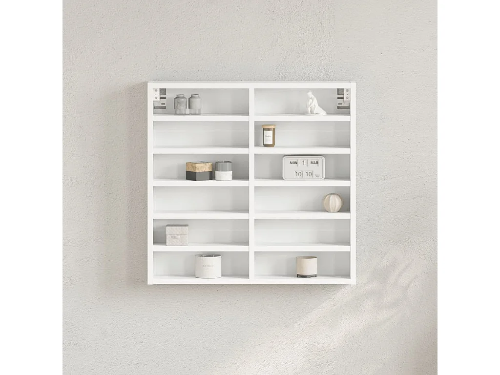Armoire à vitrine blanc 60x8,5x58 cm bois d'ingénierie