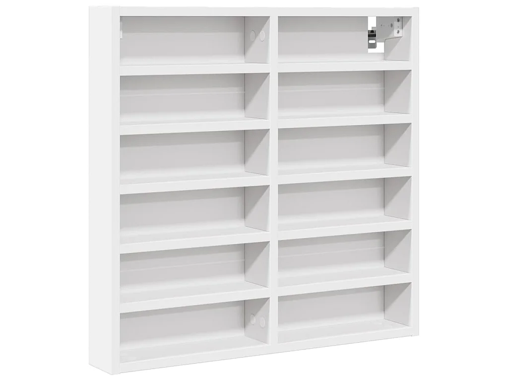 Armoire à vitrine blanc 60x8,5x58 cm bois d'ingénierie