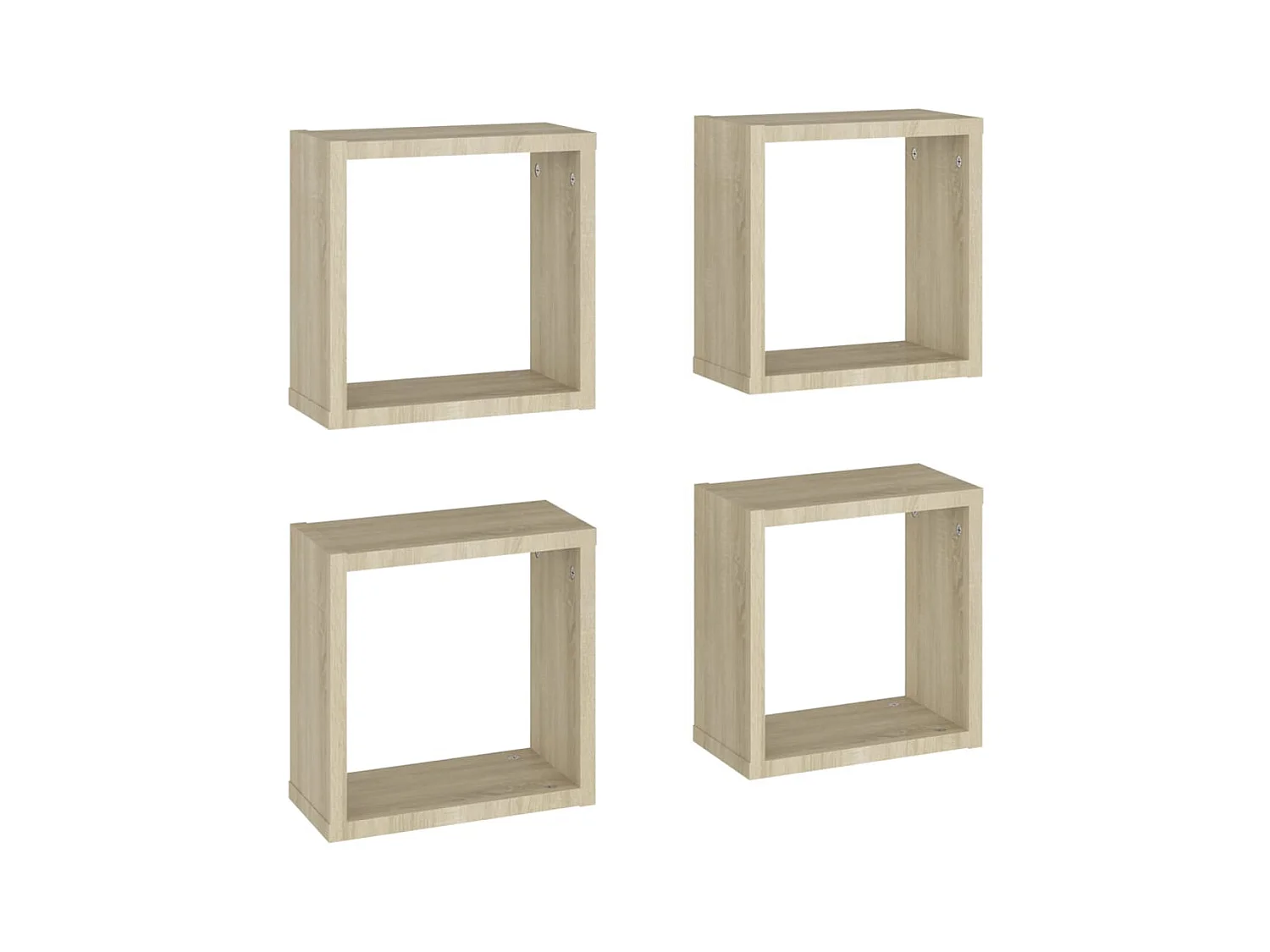 Mensole a Cubo 4 pz Rovere Sonoma 30x15x30 cm