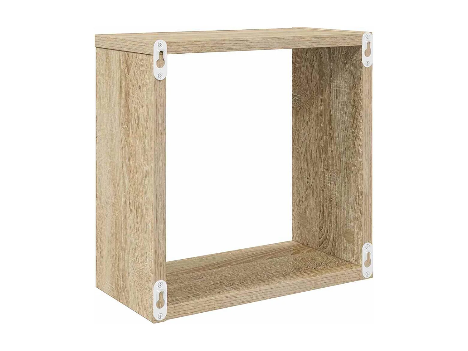 Wandschappen kubus 4 st 30x15x30 cm sonoma eikenkleurig
