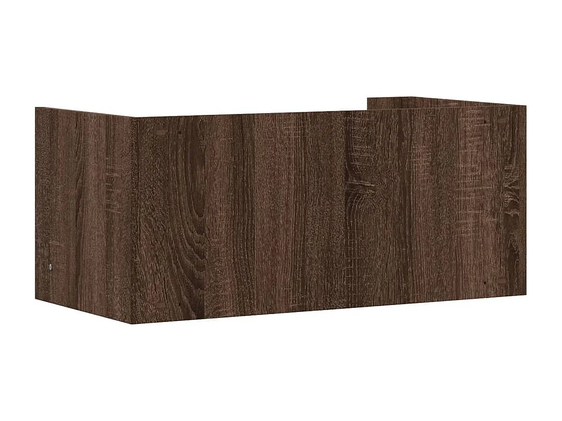 Wandregal Braun Eichen-Optik 70,5x35x30,5 cm Holzwerkstoff