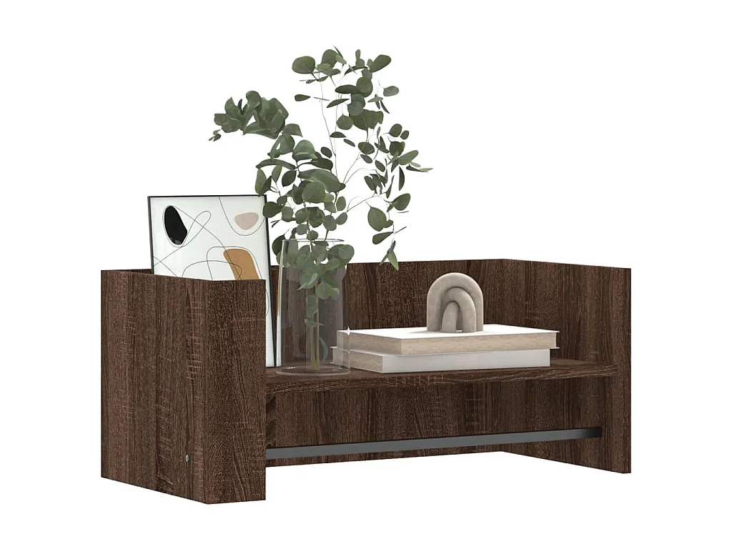 Wandschap 70,5x35x30,5 cm bewerkt hout bruin eikenkleurig