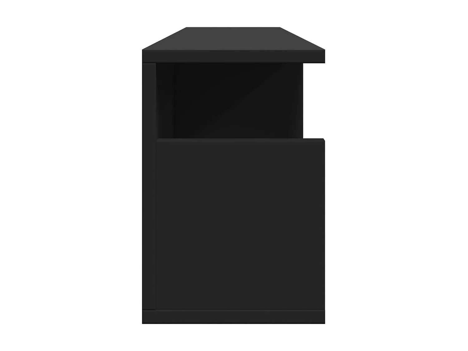 Mobile a Parete 80x20x30 cm Nero in Legno Multistrato