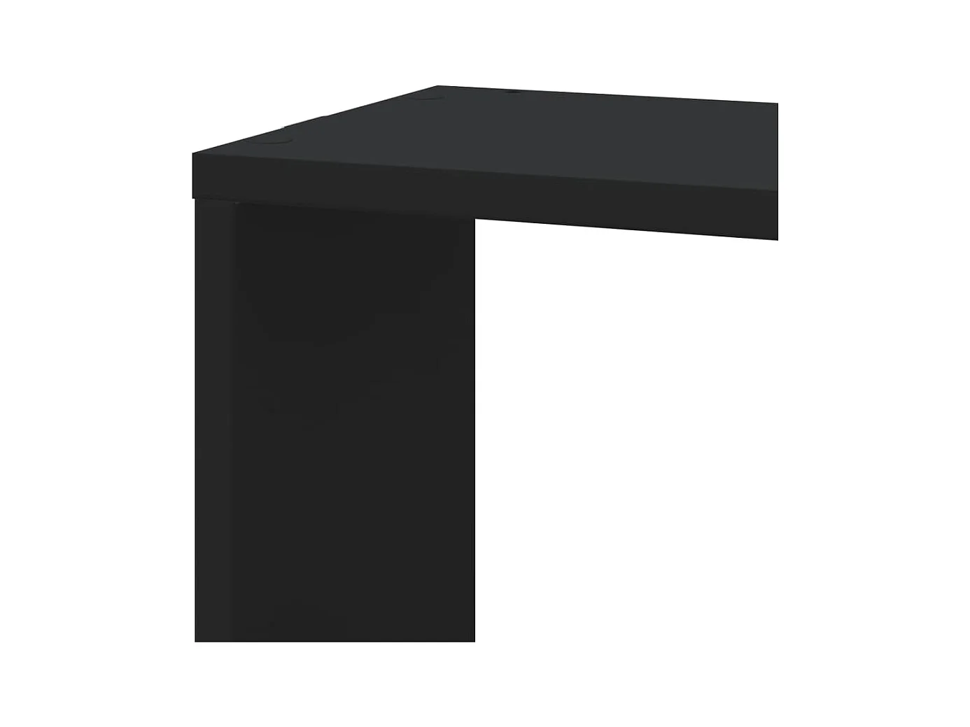 Wand-Eckregal Schwarz 45x45x147 cm Holzwerkstoff