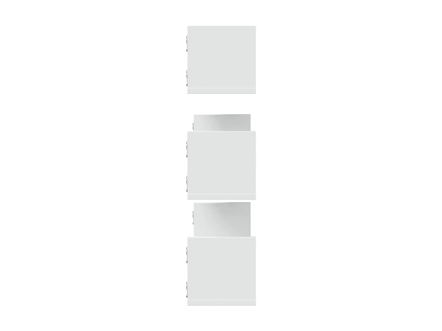Étagères murales 3 pcs blanc 80x18x18 cm bois d'ingénierie