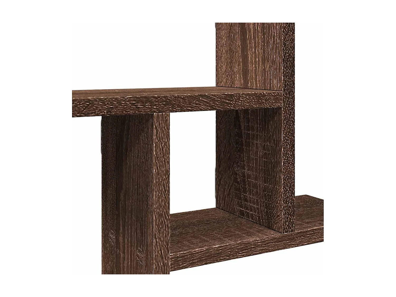 Prateleiras de parede 2 pcs derivados madeira carvalho castanho