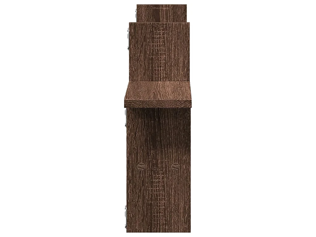 Étagères murales 2pcs chêne marron 38x12x38cm bois d'ingénierie