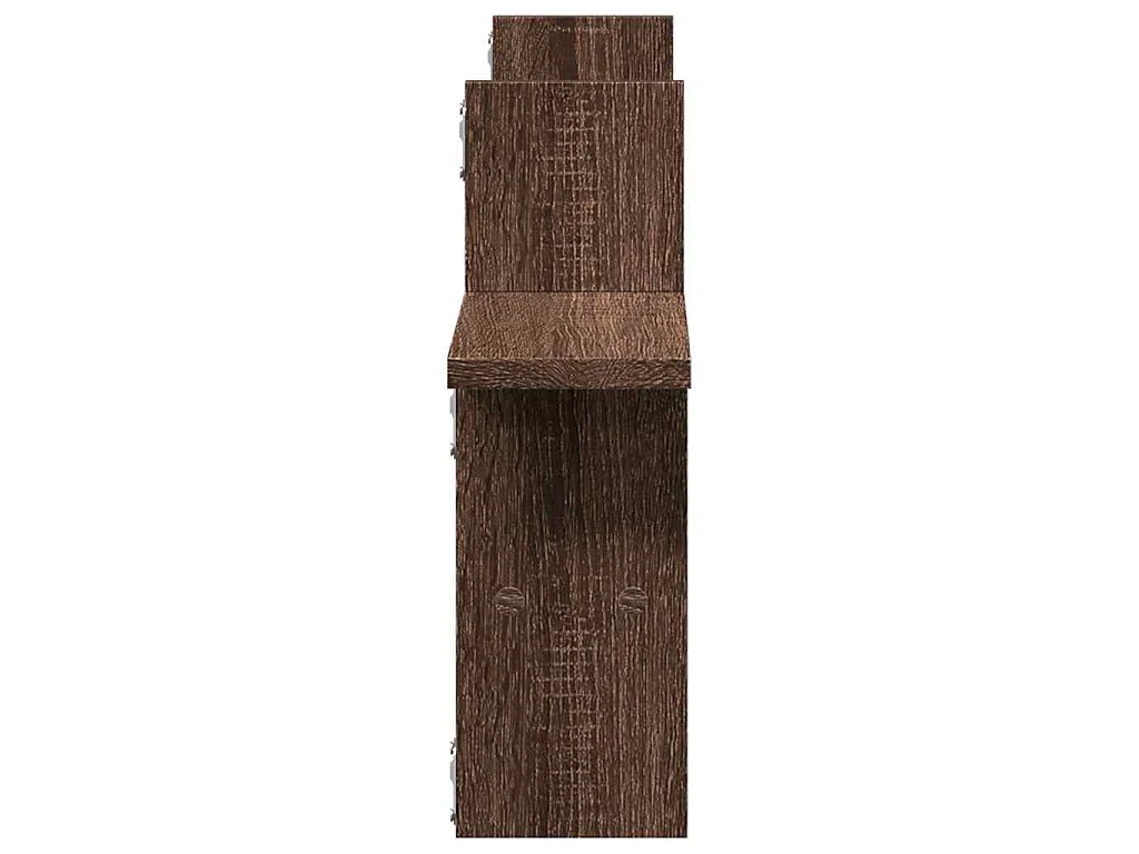 Étagères murales 2pcs chêne marron 38x12x38cm bois d'ingénierie