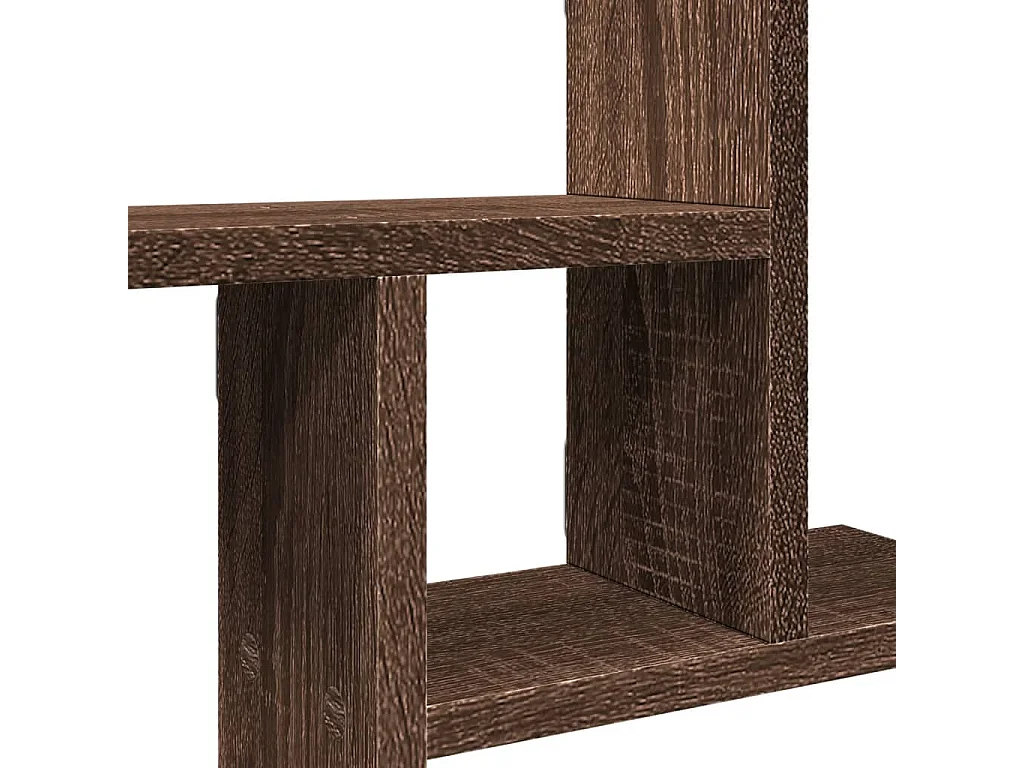 Étagères murales 2pcs chêne marron 38x12x38cm bois d'ingénierie