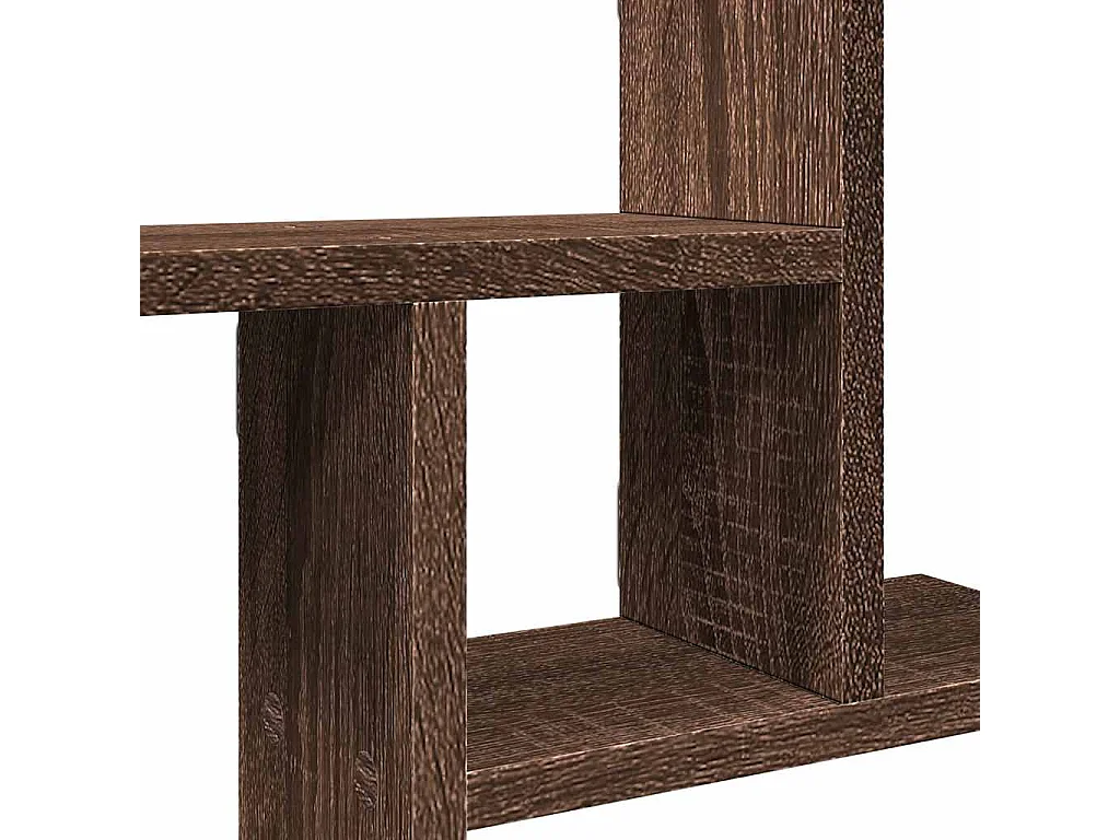 Étagères murales 2pcs chêne marron 38x12x38cm bois d'ingénierie