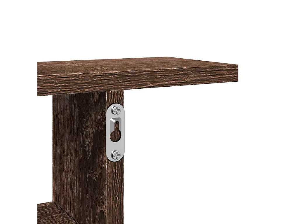 Étagères murales 2pcs chêne marron 38x12x38cm bois d'ingénierie