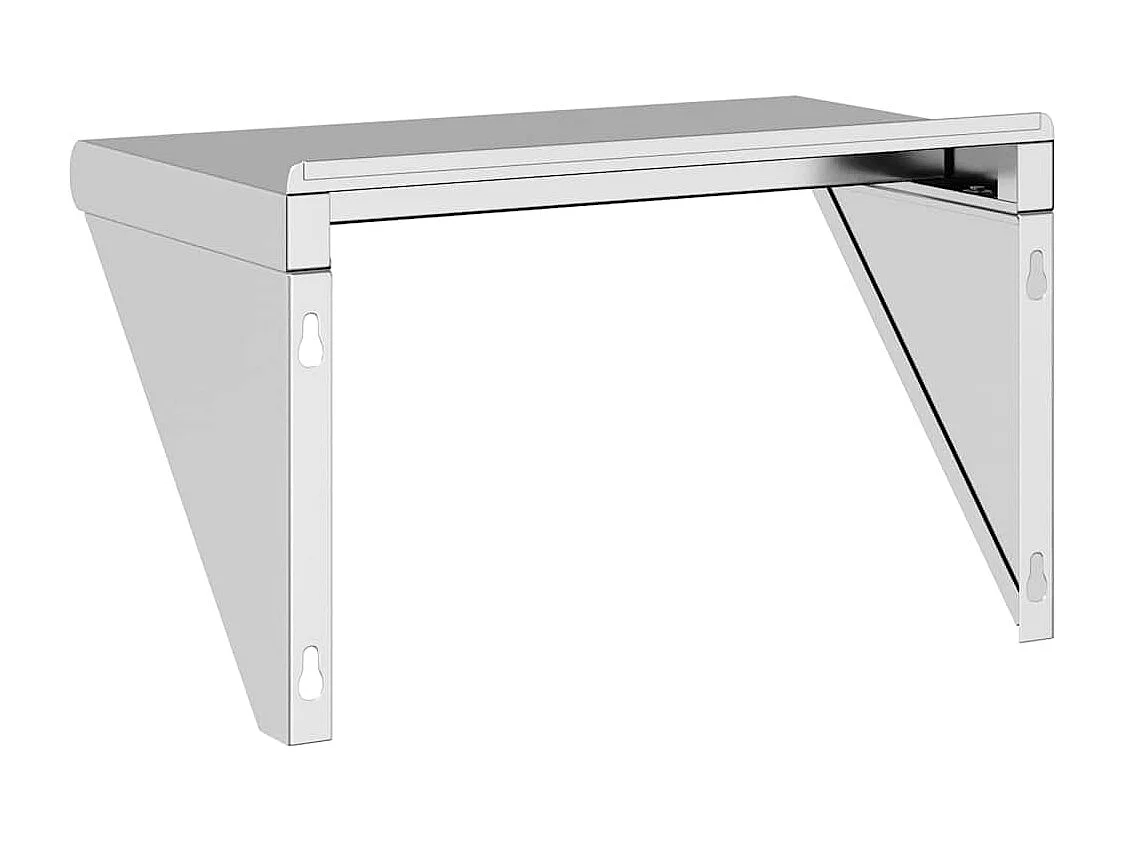 Étagère murale 50x30x31 cm argenté acier inoxydable