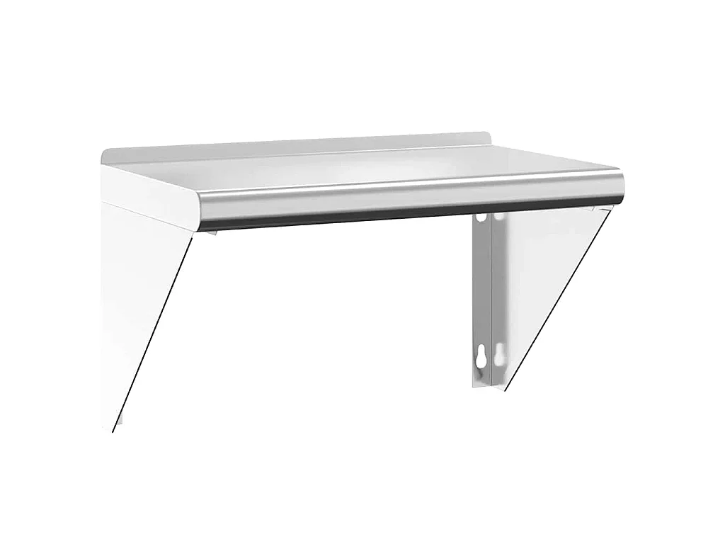 Étagère murale 50x30x31 cm argenté acier inoxydable